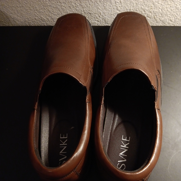GORGEOUS NEW SVNKE Genuine Tan Leather Sz 13 Oxford Men Shoes.